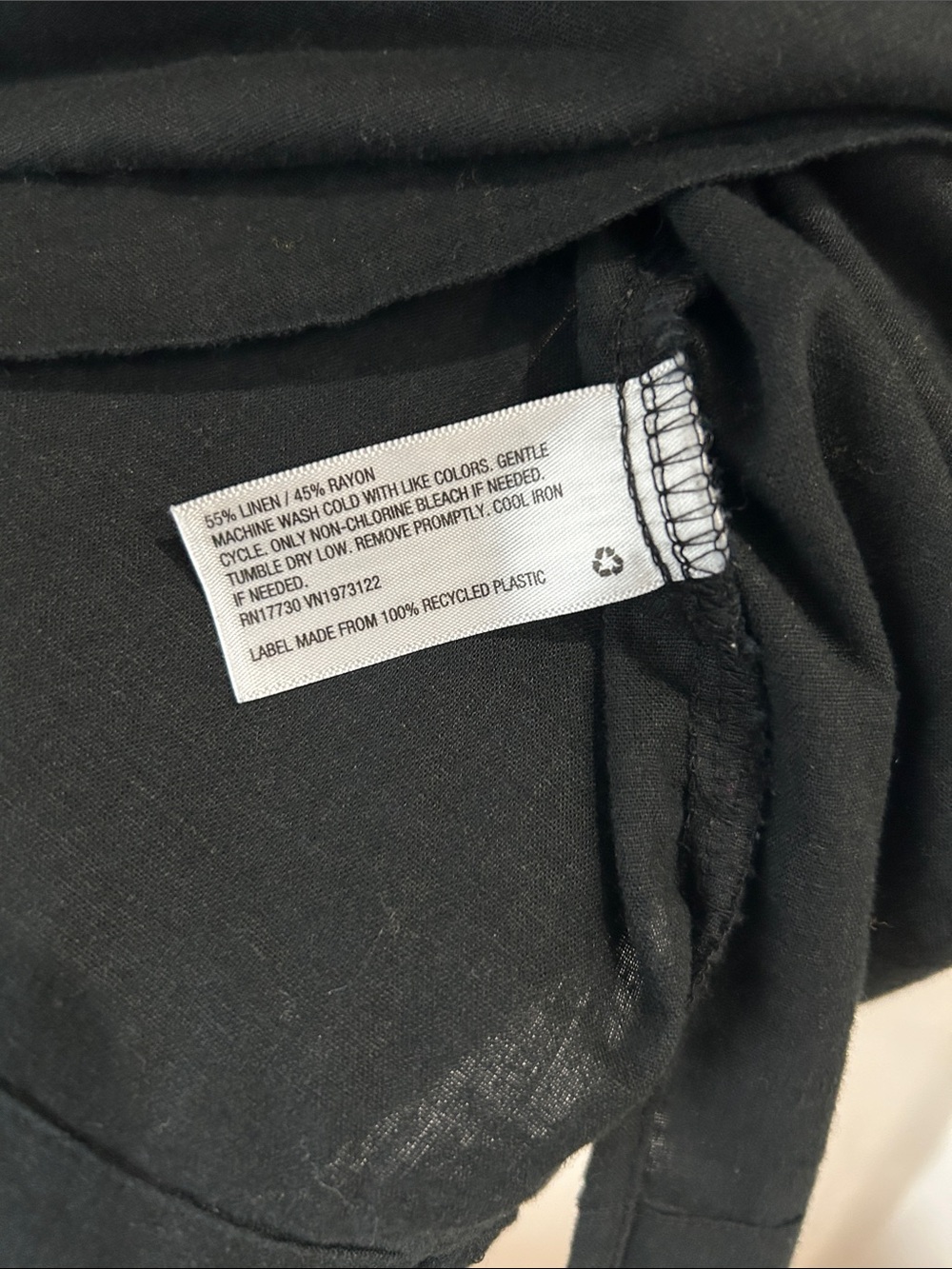 Ava & Viv Black V-Neck Flutter Sleeve Top Linen Blend Sz 2X Summer Chic TC0292 - Picture 4 of 7